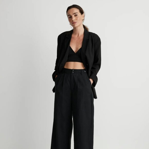 Madewell Jackets & Blazers - Madewell Lycee Black Blazer Sz S | Menswear Women’s Jacket | Classic Workwear